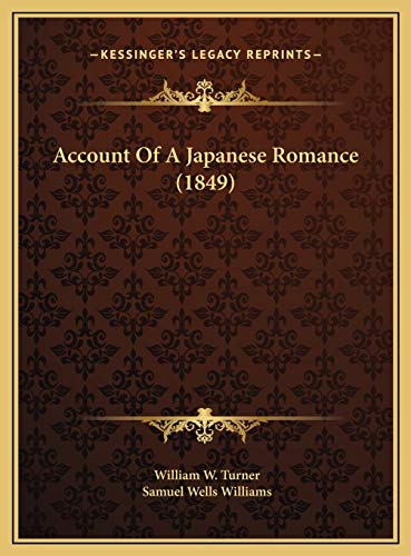 9781169555488: Account Of A Japanese Romance (1849)