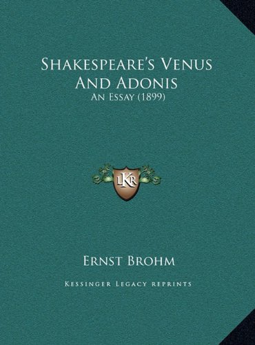 9781169593930: Shakespeare's Venus And Adonis