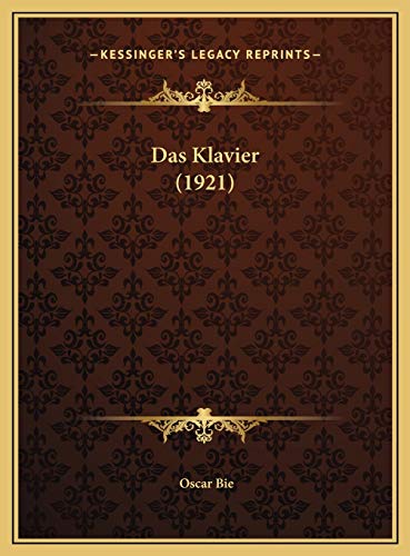 9781169777354: Das Klavier (1921) (German Edition)