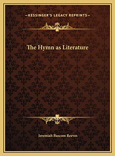 9781169777873: Hymn as Literature