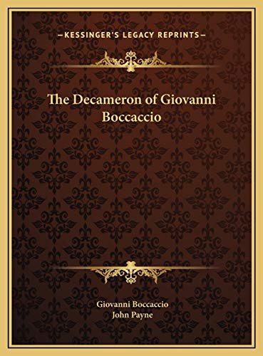 The Decameron of Giovanni Boccaccio (9781169807679) by Boccaccio, Professor Giovanni