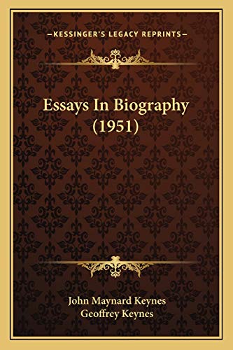 9781169830264: Essays In Biography (1951)