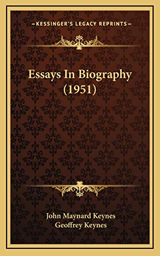 9781169831926: Essays In Biography (1951)