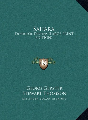 9781169965973: Sahara: Desert of Destiny (Large Print Edition)