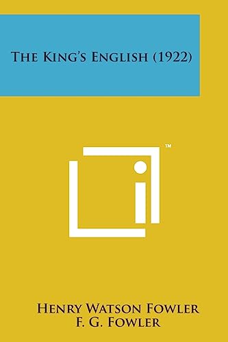 Stock image for The King's English (1922) for sale by Lucky's Textbooks