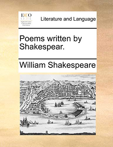 Stock image for Poems Written by Shakespear. for sale by Lucky's Textbooks