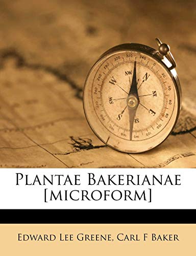 Stock image for Plantae Bakerianae [microform] for sale by ALLBOOKS1