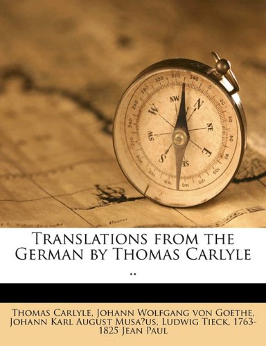 Translations from the German by Thomas Carlyle .. (9781171553373) by [???]