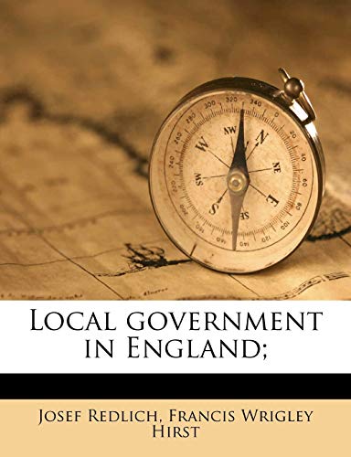 Imagen de archivo de Local Government in England; a la venta por Ebooksweb
