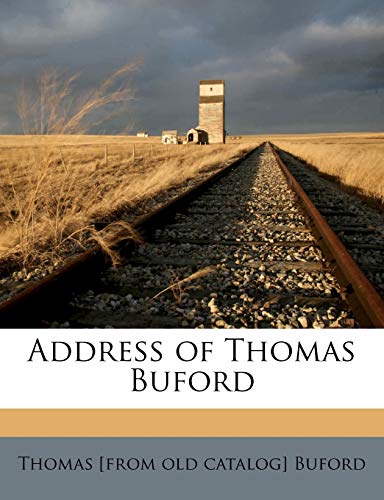 Imagen de archivo de Address of Thomas Buford a la venta por ALLBOOKS1