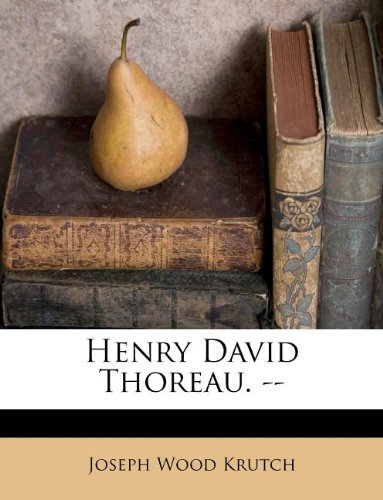 9781176083912: Henry David Thoreau. --