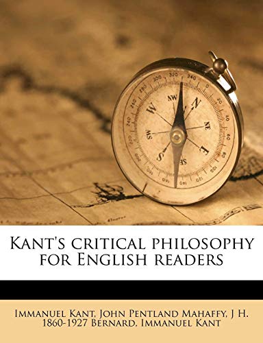 9781176418905: Kant's Critical Philosophy for English Readers