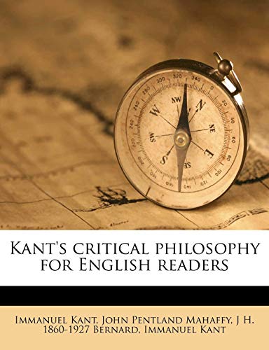 9781176418905: Kant's critical philosophy for English readers