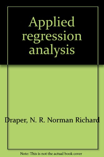 Stock image for Applied Regression Analysis [Hardcover] for sale by LIVREAUTRESORSAS