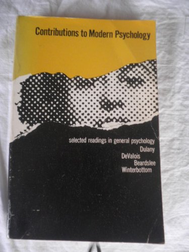 Stock image for Contributions to Modern Psychology: Selected Readings In. for sale by Mythos Center Books