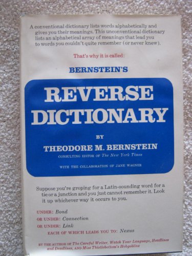 Stock image for Reverse Dictionary for sale by Better World Books