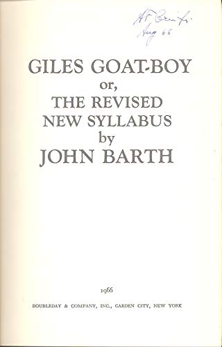 9781199682376: Giles goat-boy;: Or, The revised new syllabus