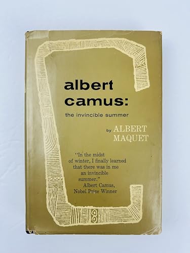 9781199859709: Albert Camus: The Invincible Summer