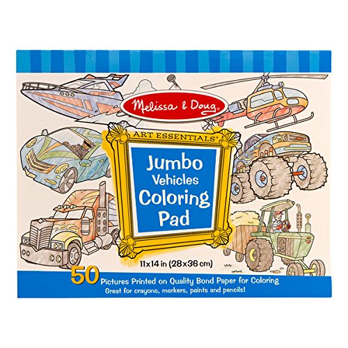 Stock image for Jumbo Vehicles Coloring Pad Coloring Book (Melissa Doug: Art Essentials) for sale by Red's Corner LLC