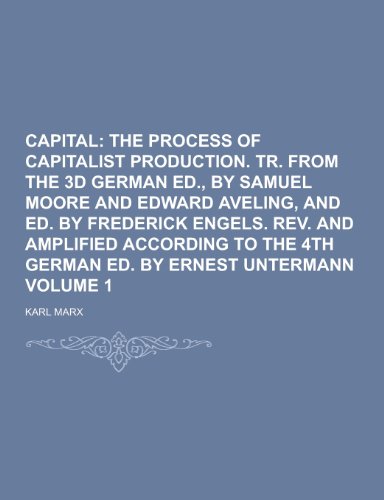 9781230198941: Capital Volume 1