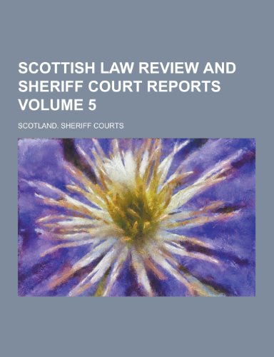 9781230208459: Scottish Law Review and Sheriff Court Reports Volume 5