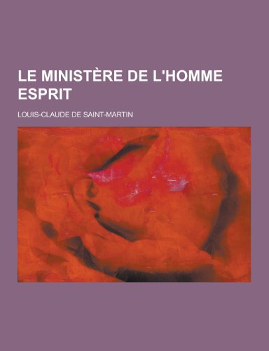 9781230429038: Le Ministere de L'Homme Esprit (French Edition)
