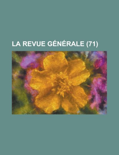 La Revue Generale (71) (9781231136621) by Anonymous,Geological Survey