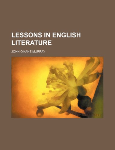 Imagen de archivo de LESSONS IN ENGLISH LITERATURE a la venta por Basi6 International