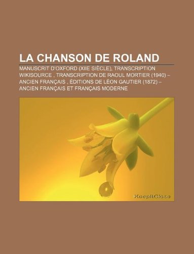 Beispielbild fr La Chanson de Roland zum Verkauf von Iridium_Books