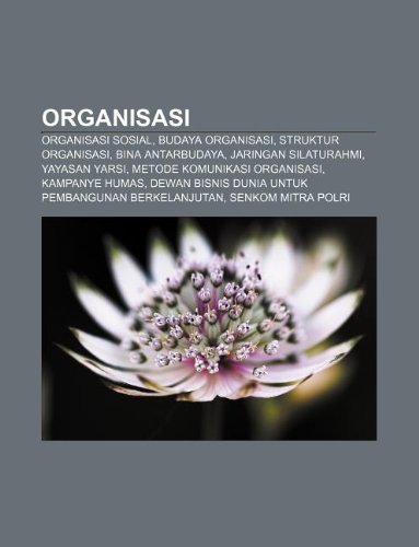 9781233911028: Organisasi: Organisasi Sosial, Budaya Organisasi, Struktur Organisasi, Bina Antarbudaya, Jaringan Silaturahmi, Yayasan Yarsi