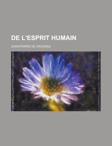 9781234331498: de L'Esprit Humain