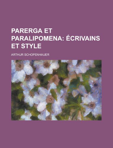 Beispielbild fr Parerga Et Paralipomena zum Verkauf von Buchpark