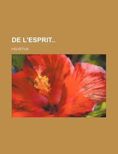 9781234895587: de L'Esprit