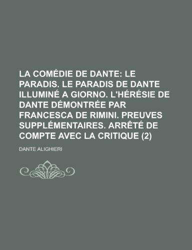 La Comedie de Dante (2) (9781234914820) by [???]