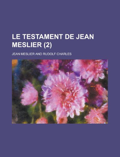 9781234948863: Le Testament de Jean Meslier (2)