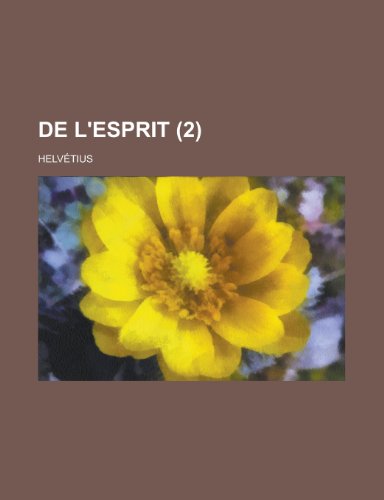 9781234959845: de L'Esprit (2 )