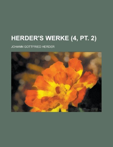 Herder's Werke (4, pt. 2) (9781234983857) by Herder, Johann Gottfried