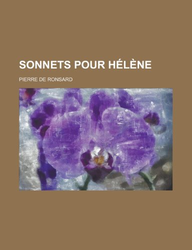Beispielbild fr Sonnets Pour Helene zum Verkauf von Ammareal