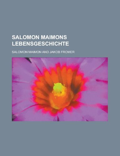 9781235174155: Salomon Maimons Lebensgeschichte