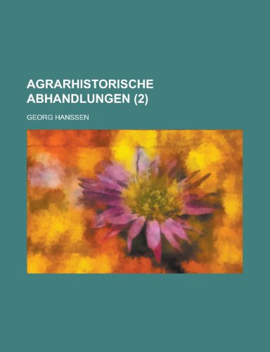 9781235188855: Agrarhistorische Abhandlungen (2)