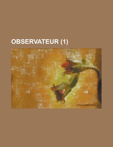 Observateur (1) (9781235238772) by Groupe, Livres