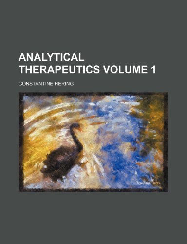 Beispielbild fr Analytical Therapeutics Volume 1 zum Verkauf von Buchpark