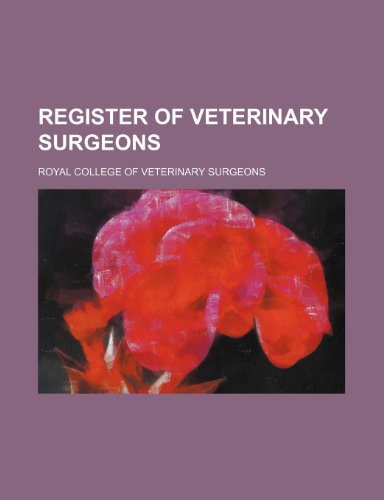 9781235923920: Register of veterinary surgeons