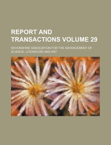 9781236053206: Report and transactions Volume 29