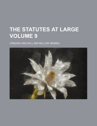 9781236055248: The Statutes at large Volume 9