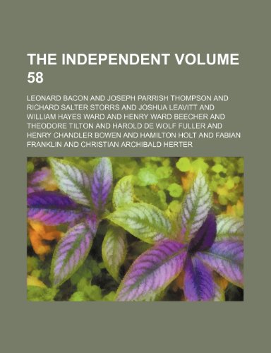 The Independent Volume 58 (9781236259356) by Bacon, Leonard