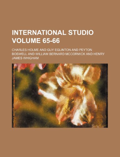 International studio Volume 65-66 (9781236282774) by Holme, Charles