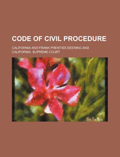Code of Civil Procedure (9781236404879) by California