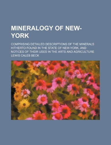 Imagen de archivo de Mineralogy of New-York; comprising detailed descriptions of the minerals hitherto found in the state of New-York, and notices of their uses in the arts and Agriculture a la venta por Wm Burgett Bks and Collectibles