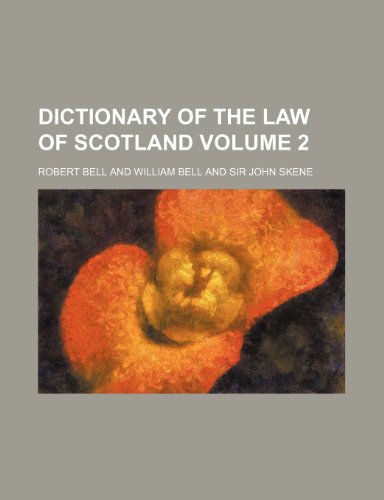 Stock image for Dictionary of the law of Scotland Volume 2